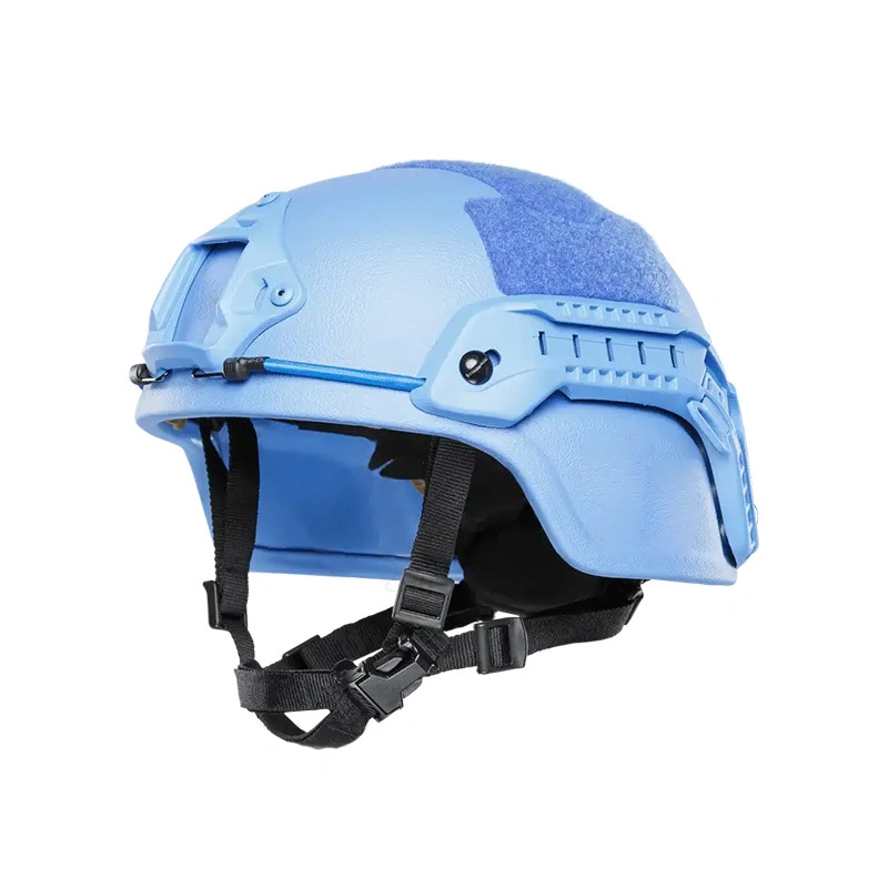 Un Blue Police Ballistic Helmet Nij Iiia Bulletproof Helmet for Military Aramid